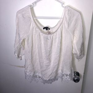 Lg White Floral TOP